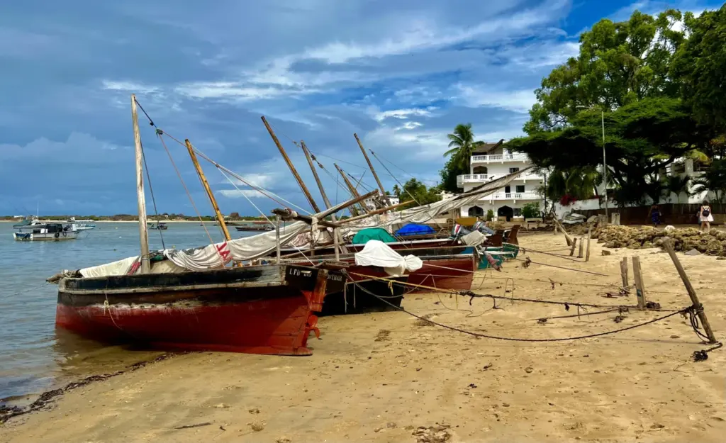 Lamu Shela Boats on the Beach