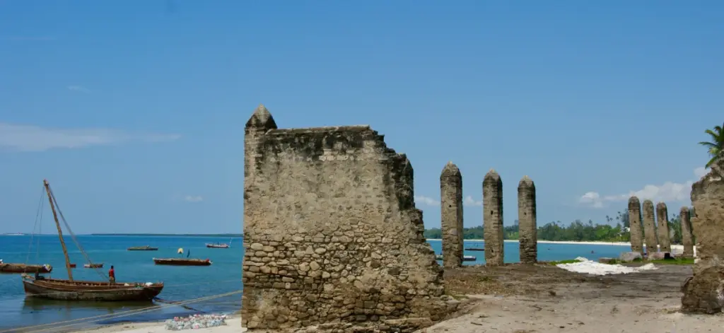 Bagamoyo Ruins Ocean Coast Boats